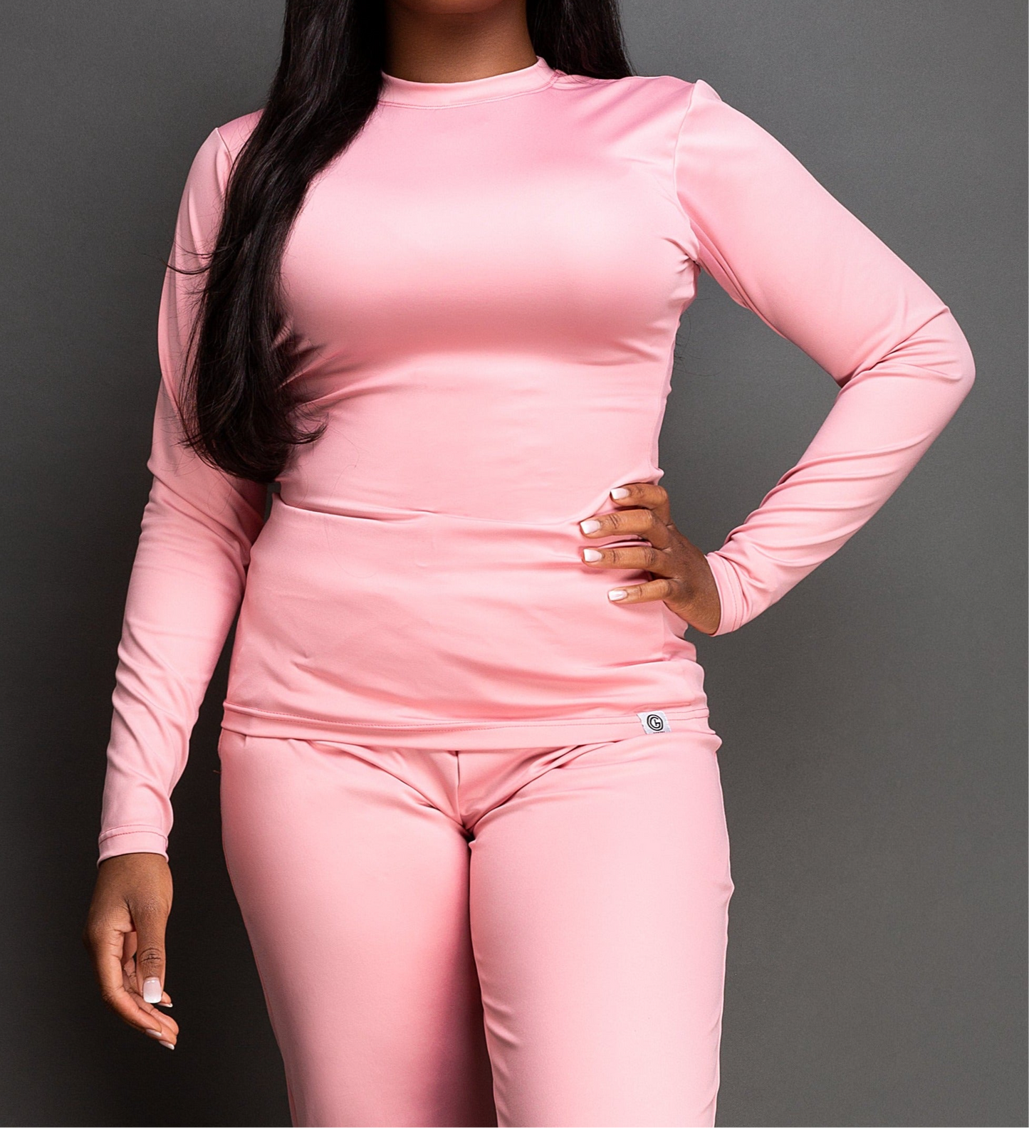 IRU Athleisure Scrub Top Pink