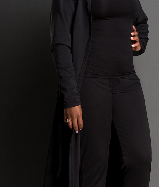 IRU Athleisure Scrub Trench Onyx Black