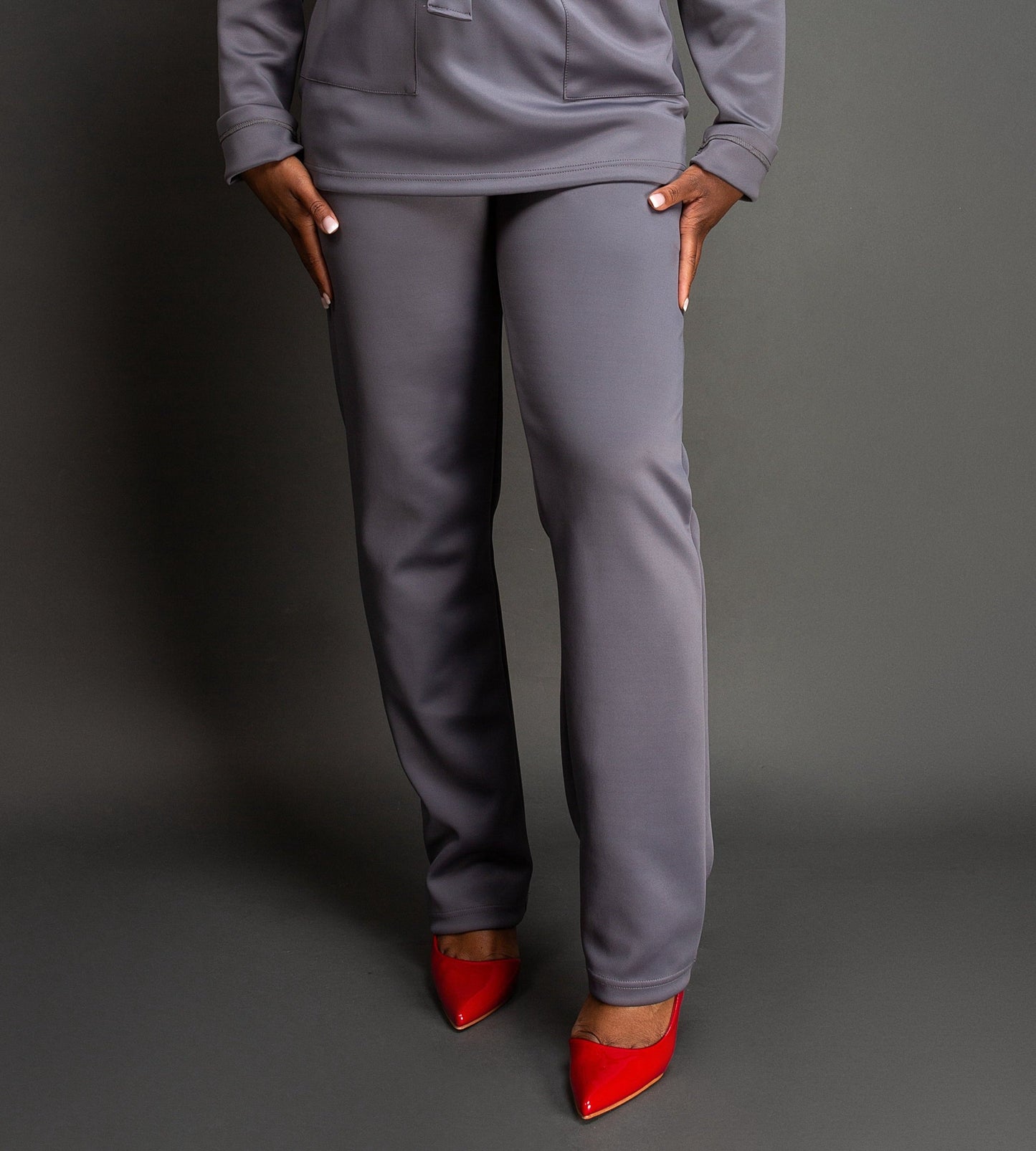 OMA Traditional Scrub Trousers Silver Lining