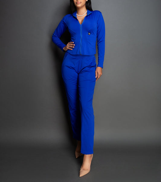 IRU Athleisure Scrub Jacket Royal Blue