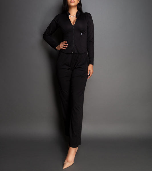 IRU Athleisure Scrub Jacket Onyx Black